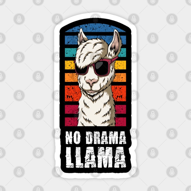 No Drama Llama Funny Cute Sticker by Pannolinno